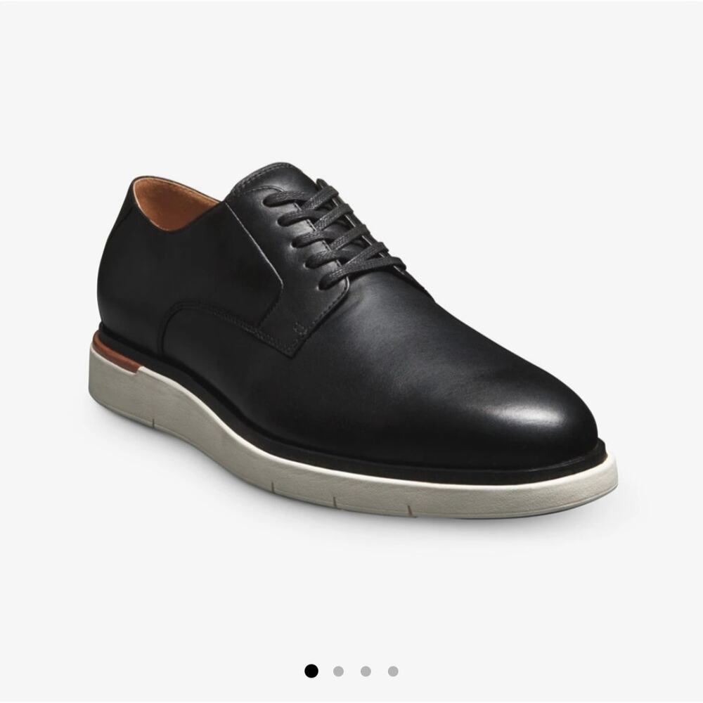 Allen Edmonds Men's Black Leather Carson Lace-Up Hybrid Derby Sneakers Size 8.5